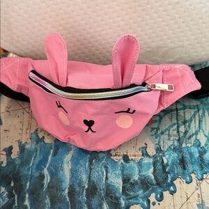Cute Pink Bunny Kids Waist Bag Fanny Pack